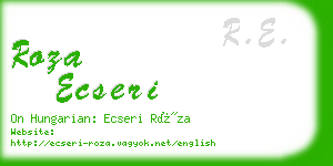 roza ecseri business card